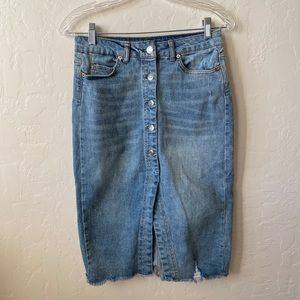 Wild fable midi denim skirt